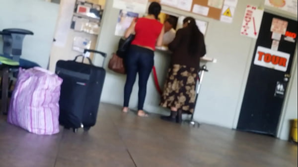 Mature in leggings with a delicious ass