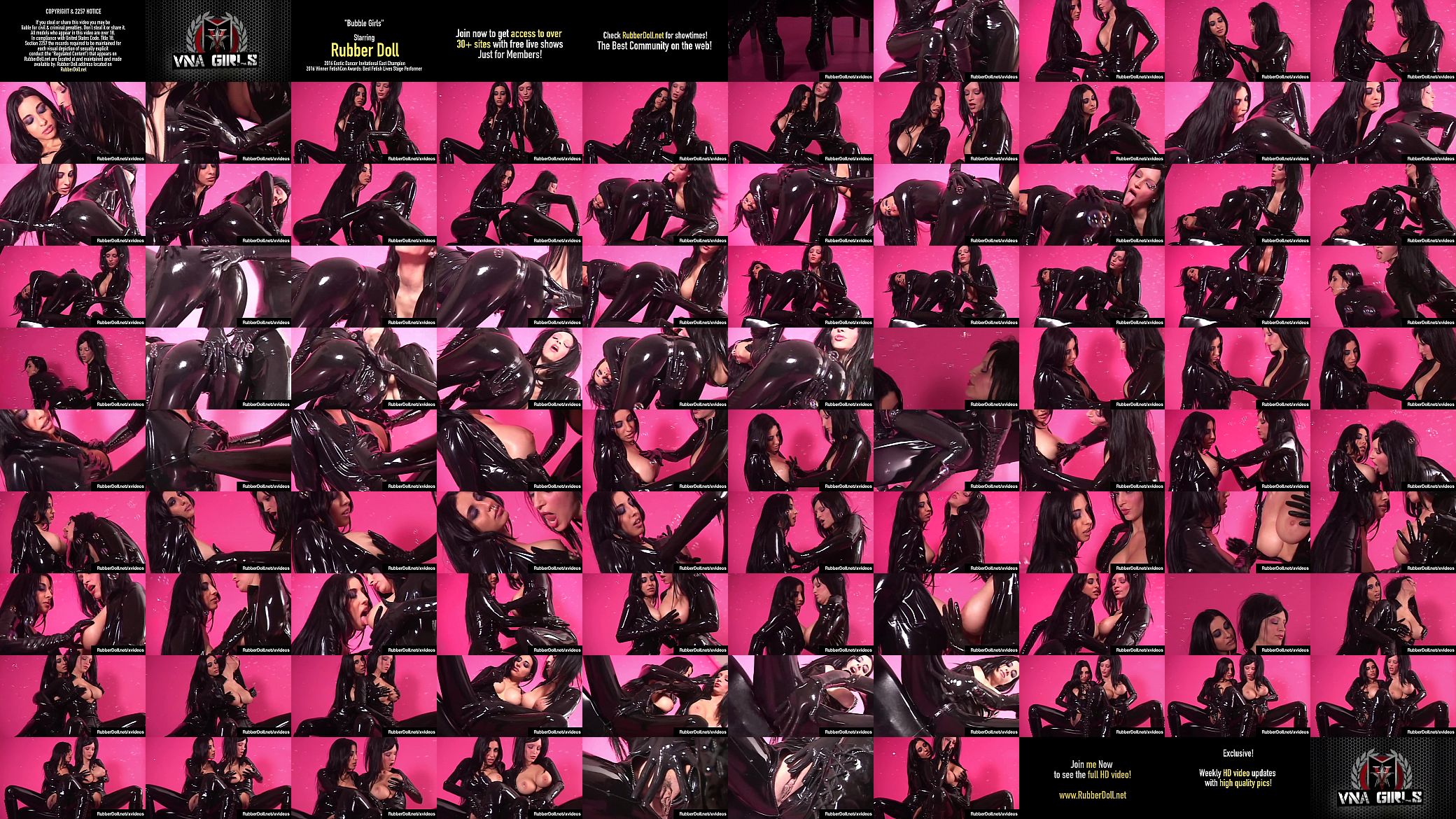 Latex Lesbians RubberDoll &amp; Idelsy Unzip Their Crotches! 预览图