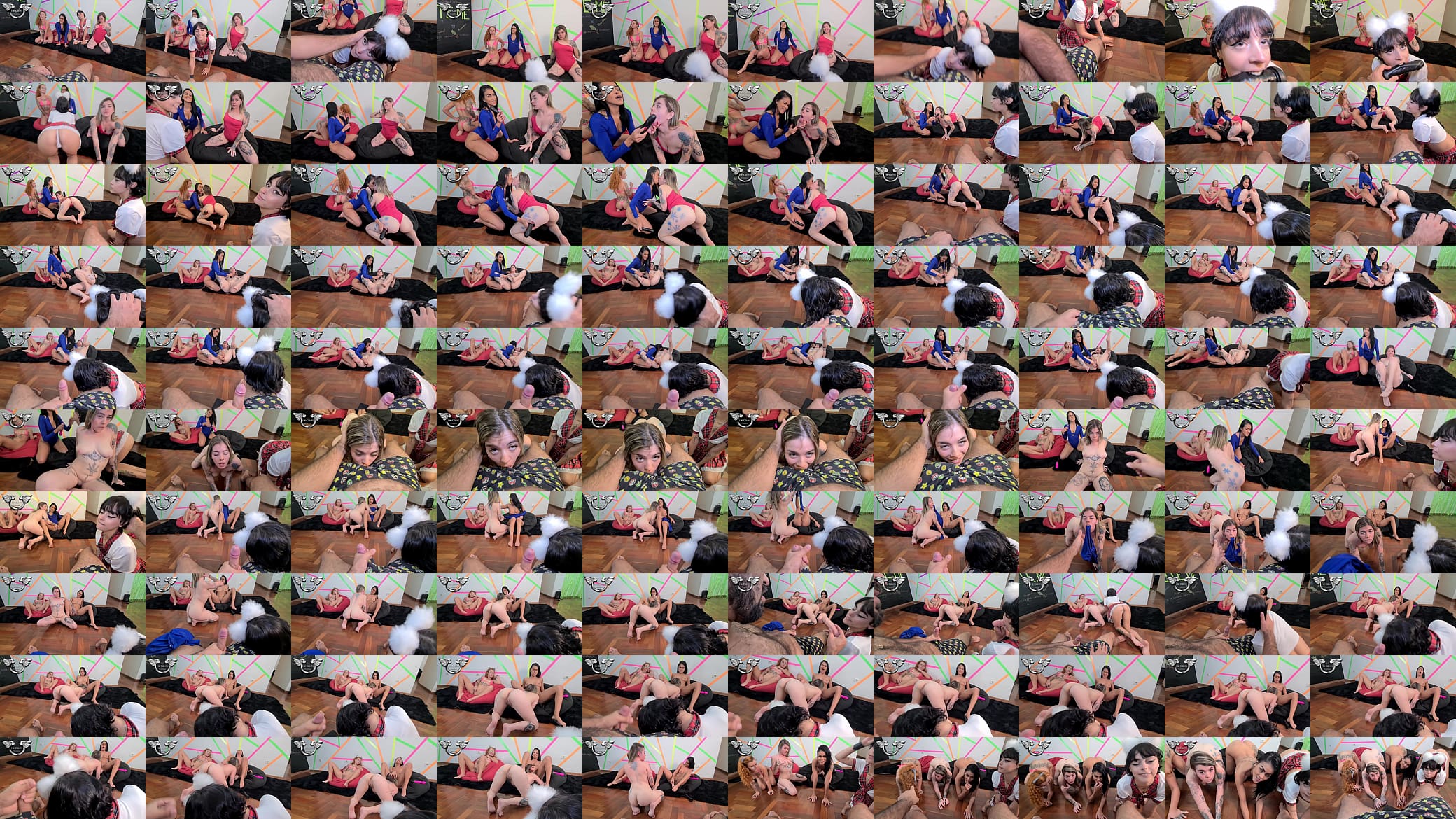 Full- Masturbating while these babes have fun with each other 预览图