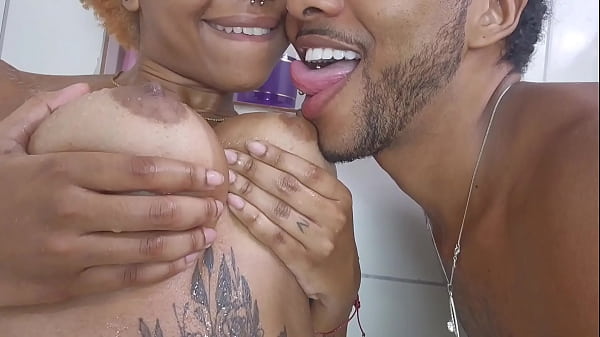 Breaking Into The Busty Skinny Girl's Pussy In The Bathroom