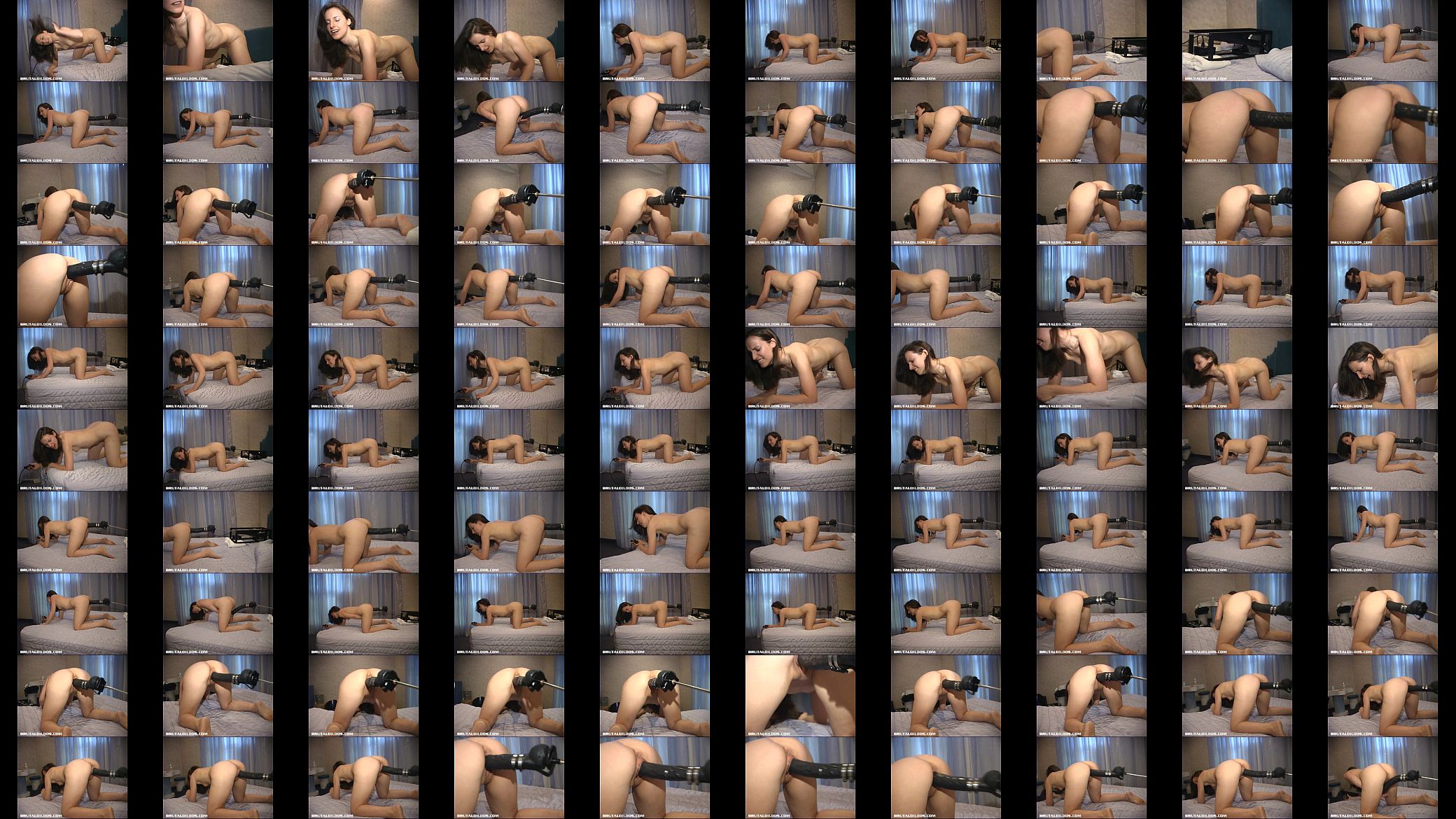 French Canadian brunette fucked by b. dildo machine 预览图