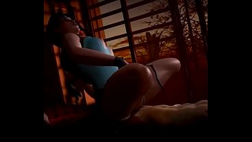 3D HQ Lara Breast Expansion Big tits Brunette Firm Tits Cowgirl riding POV  wSound added