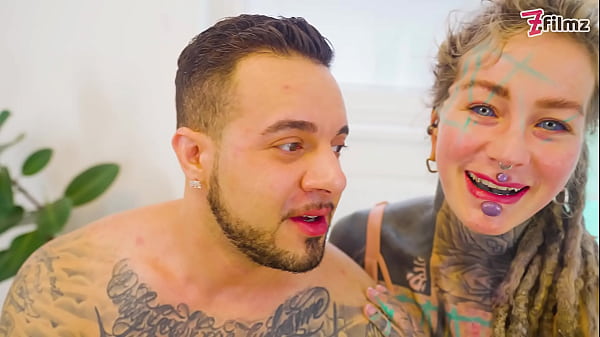 Tattooed pornstar gets filled with huge italian cock and gets covered head to toe in cum - ATM, gapes, big cumshot, deepthroat
