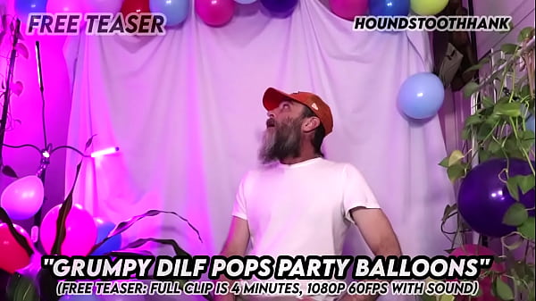 thumb grumpy dilf pops party balloons