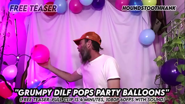 thumb grumpy dilf pops party balloons