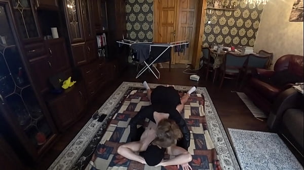 Big juicy ass blonde fucked hard from behind on the floor   spooning, reverse cowgirl and a blowjob