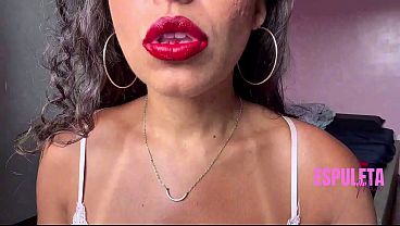 ASMR sensory video - applying lipstick and eating ice cream