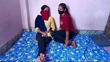 Download Video - Fuck Friends girlfriend with friend real threesome porn in hindi voice desi sex