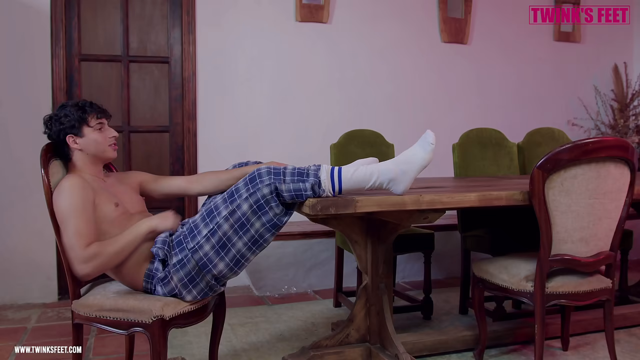 Piss in a glass, made to gulp it down, dirty foot fetish vibes, and raw twink ass pleasure.