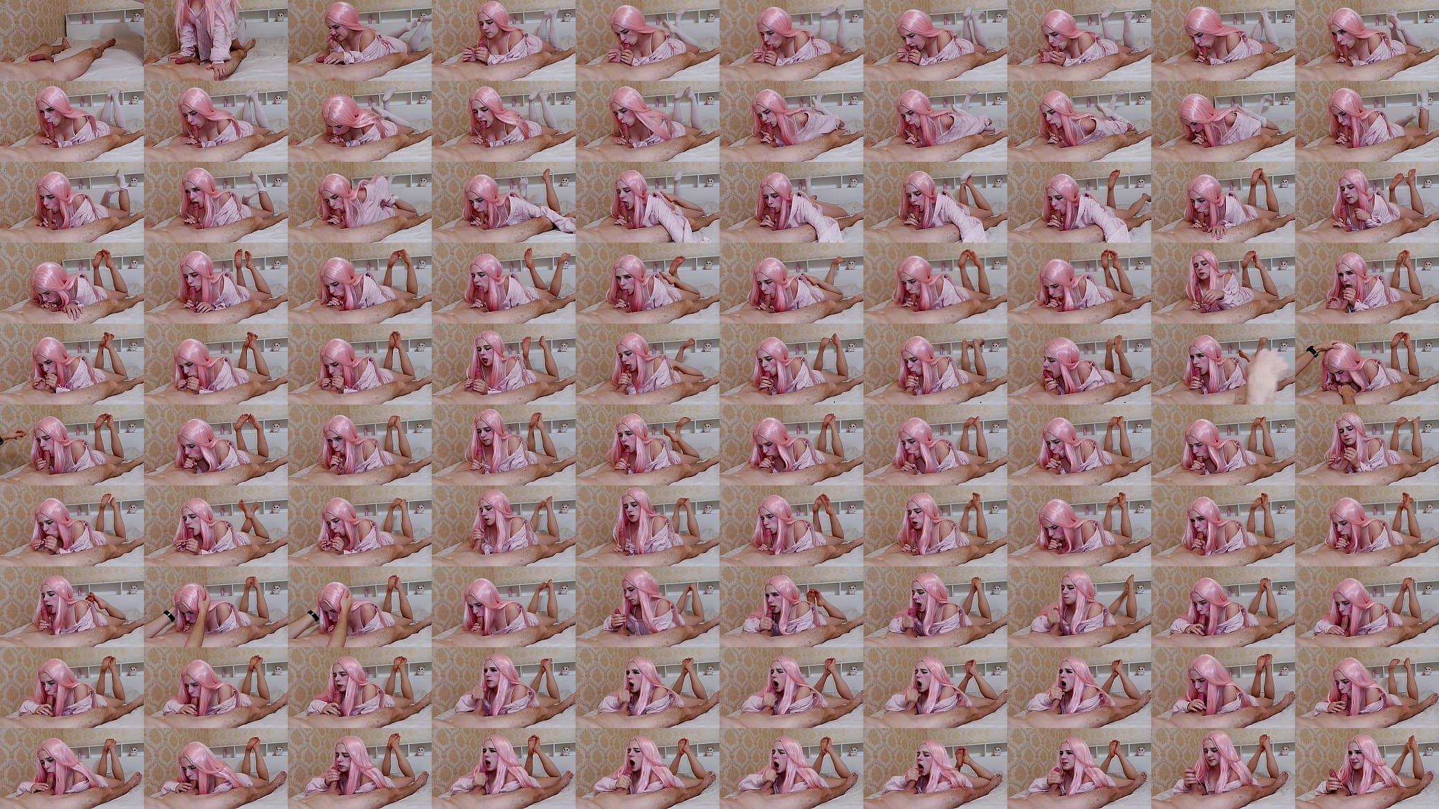 Princess bu66legum charms with her legs while sucking my cock 预览图