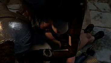 Fallout Girl Ridingthe Dragonborn's Dick