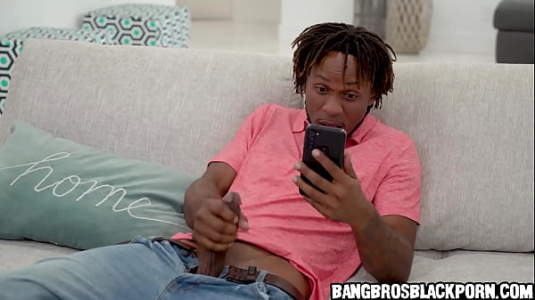 BBW gf caught her bf jerking off on Xvideos! - black porn