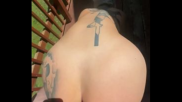 Tattooed Blonde Gives a Taste of What's Inside