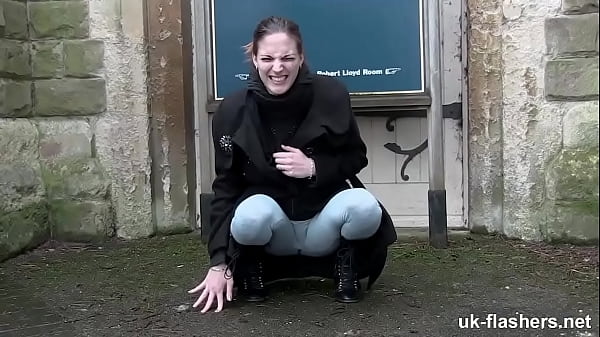 British girl goes around town pissing and flashing everybody