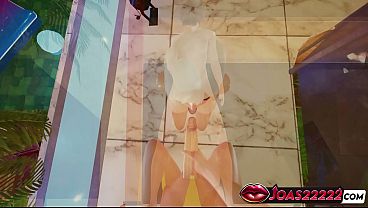 Big Tits Blonde Mia In Pool 3D Animation Rule34 - Frenulum Licking Fetish for Big Dick, Wet Handjob Stroking in Water, Deepthroat Mouth Fuck Ending in Cumshot Hentai