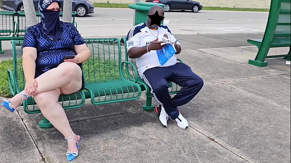 Download Video - Hijab Muslim Milf let stranger at the bus stop cum twice on her big meaty pussy lips &lpar;public outdoor&rpar; BBW SSBBW