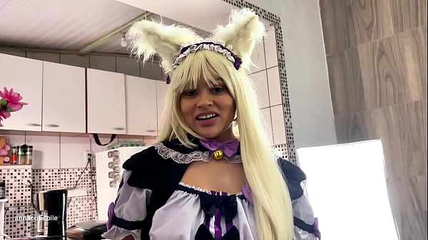 Thick Curvy Catgirl Bea York Fucks Herself