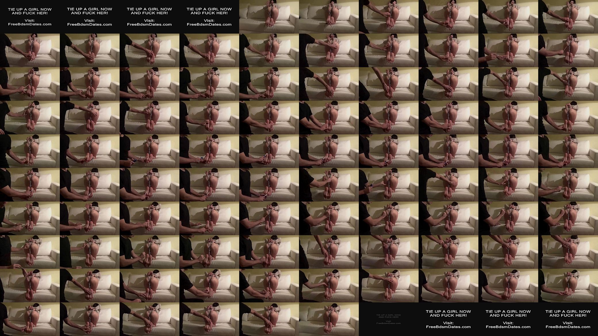 Bondage sluts feet and fat ass get tickled 预览图