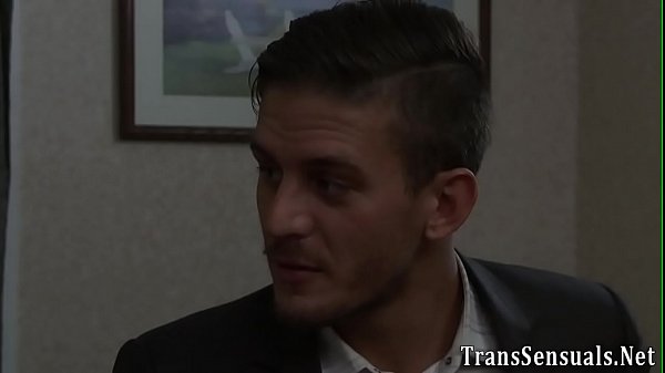 Busty ts babe gets cum