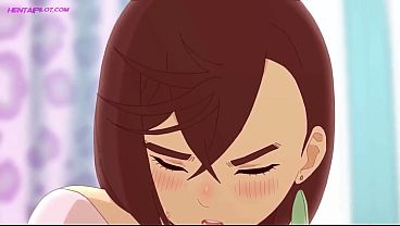 Squeezing my GF huge natural tits while she rides my cock - cartoon