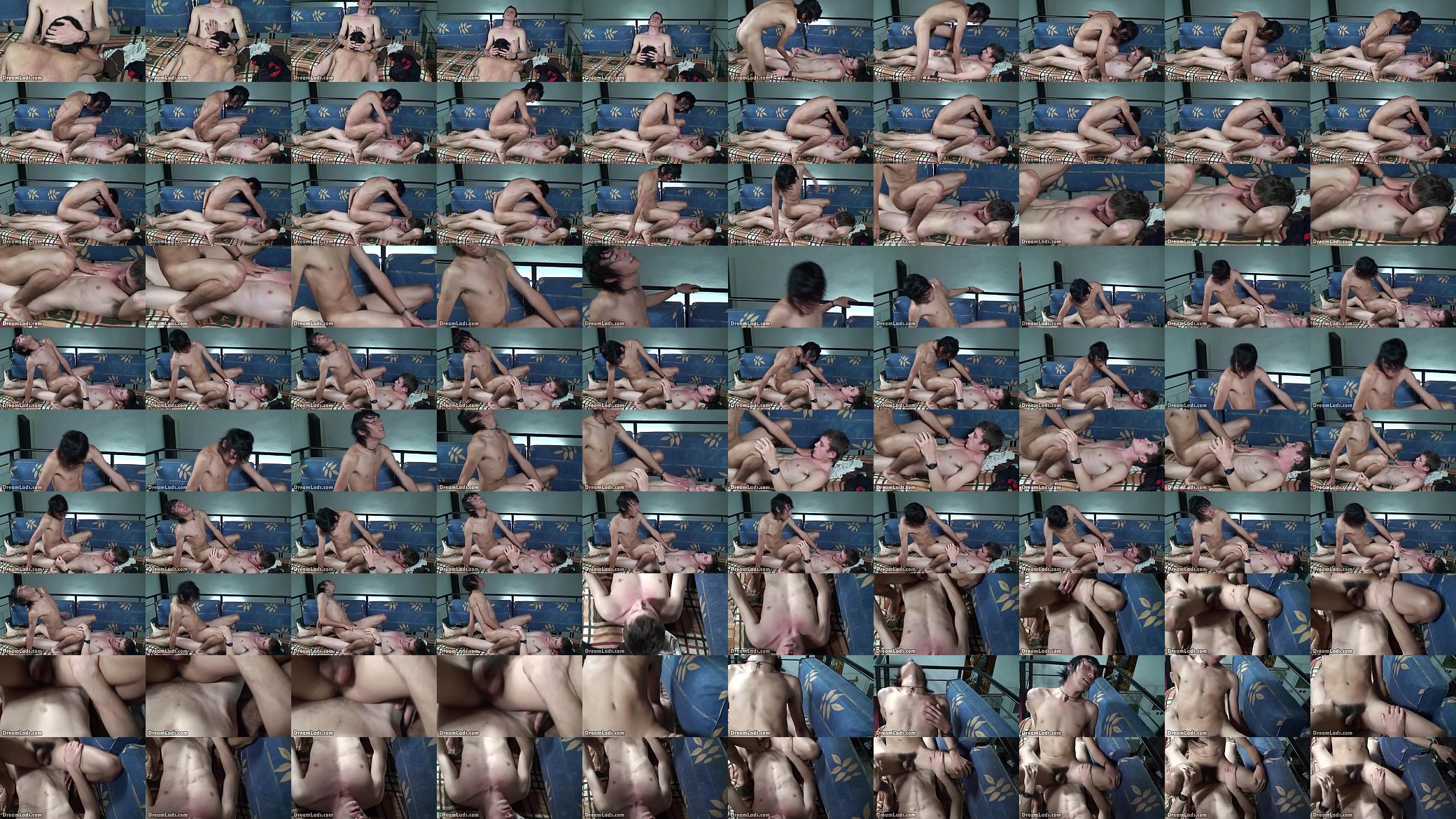 Couple of young twink lovers messing on the bed 预览图