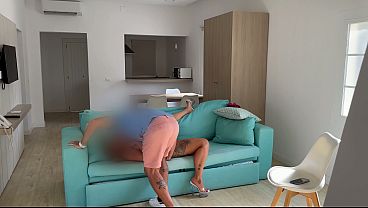 UNCUT - Horny Cuckold Husband Jerks off Watching Hotwife Luisa - BTS