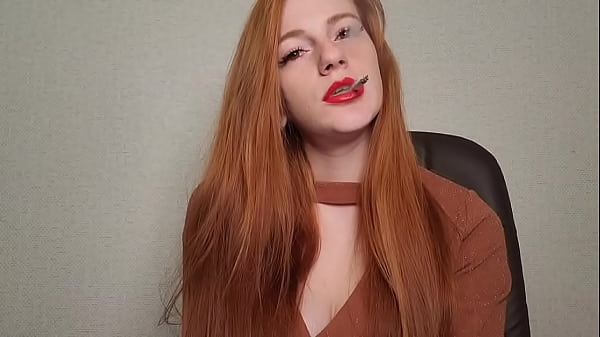 redhead smoking