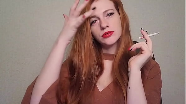 redhead smoking