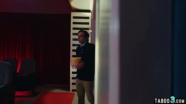 Hot blonde teen Athena Faris complaining on a big cock in the movie theatre