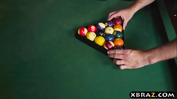 Waitress loses a game of pool and gives up her ass