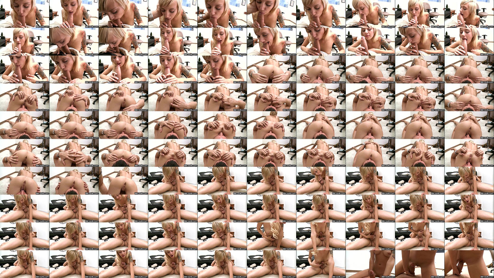 69 with Cute Blonde Tattooed Teen - BBros18.com 预览图