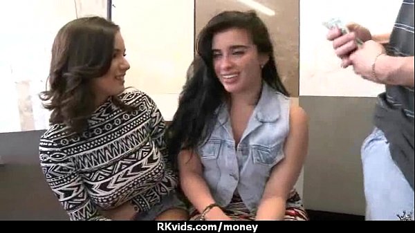 Sexy natural chick trades cash for some rough s...