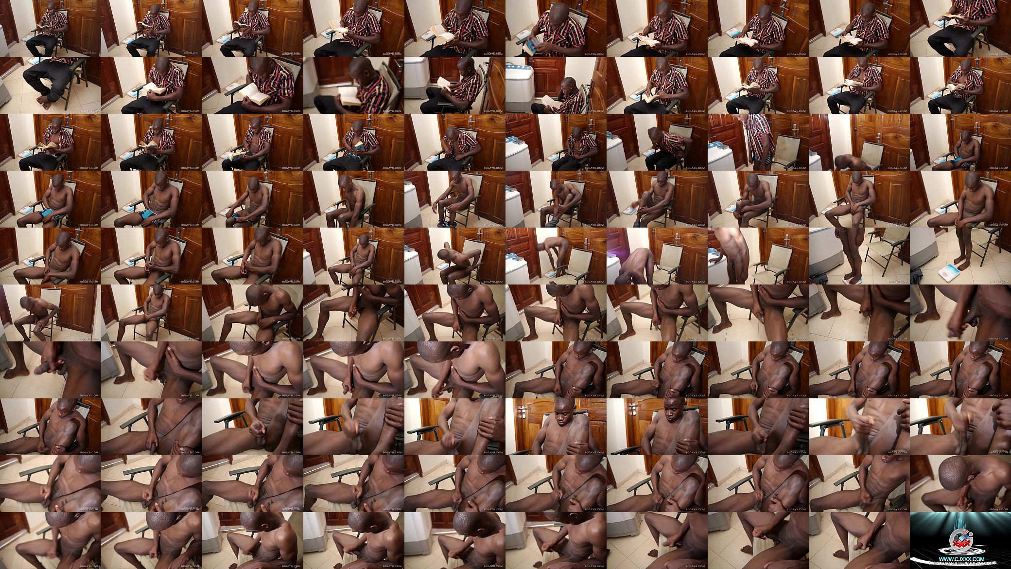 Black African Twink George Beats Off 预览图