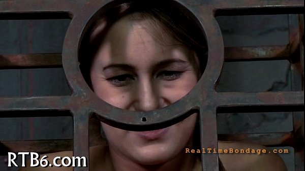 Tormenting babe's slit with toy