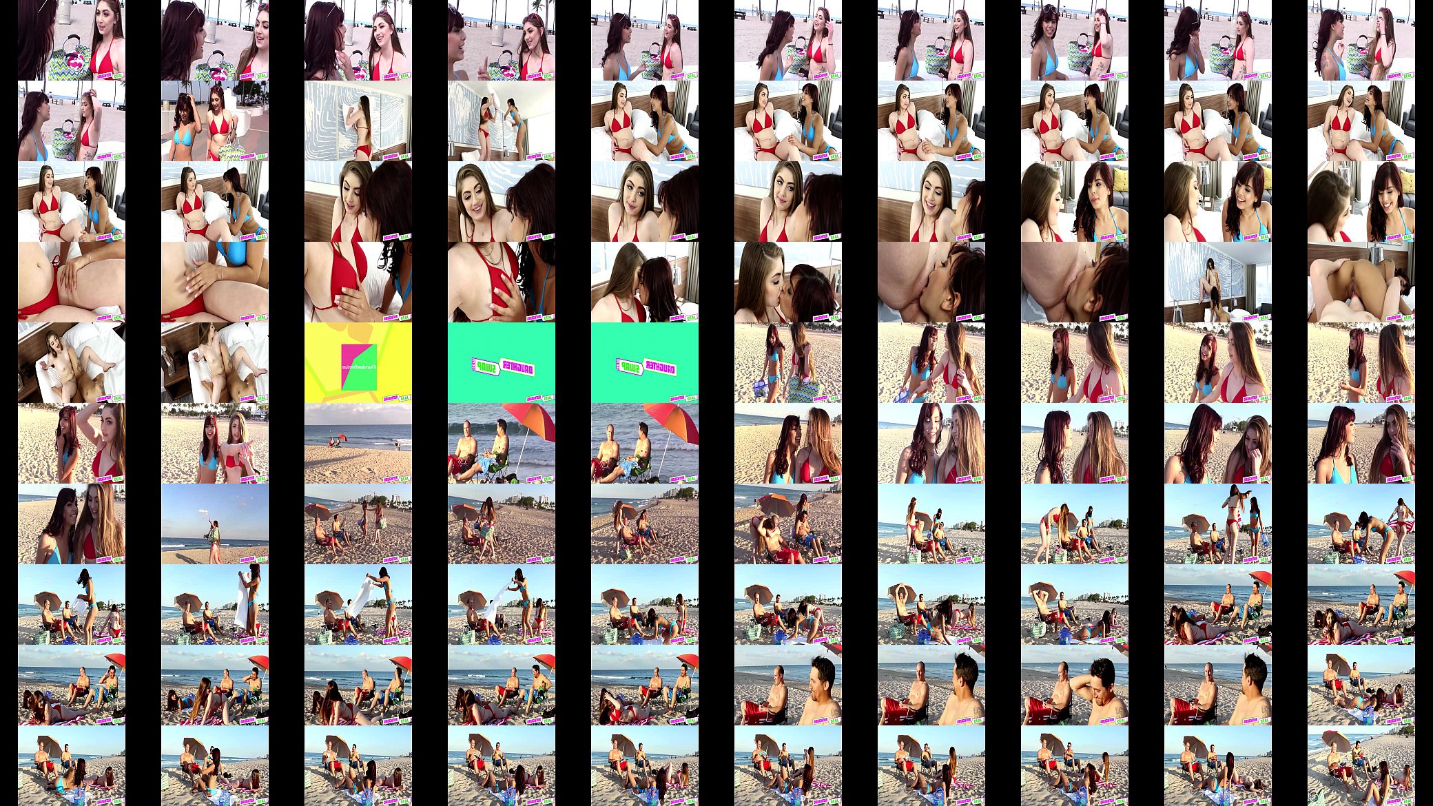 Daughters Getting Topless At The Beach 预览图