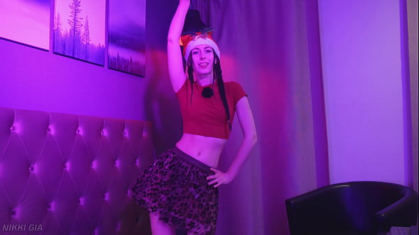 She dances to the Last Christmas song