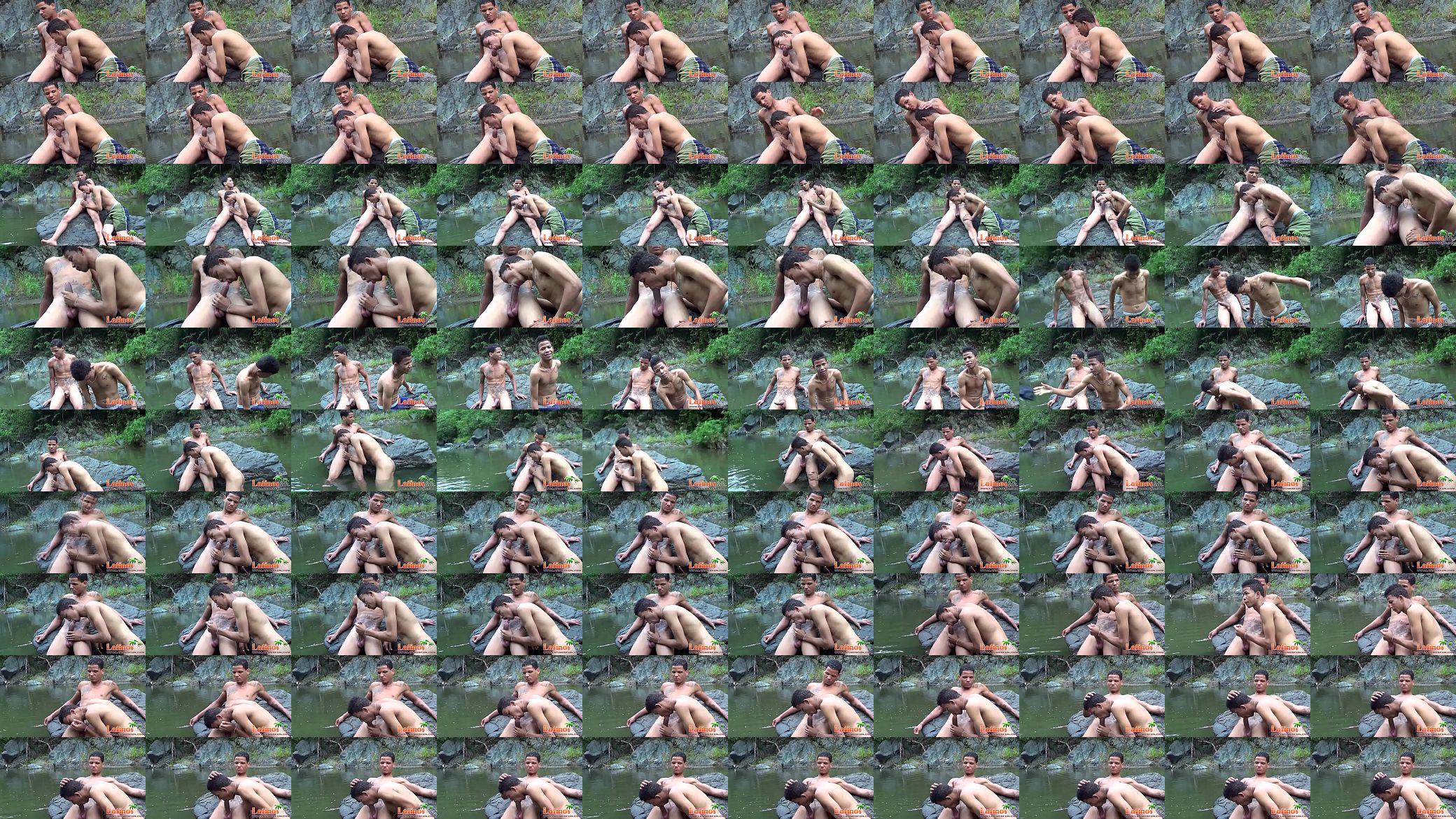 Latino guys with chiseled bods give head outdoors 预览图