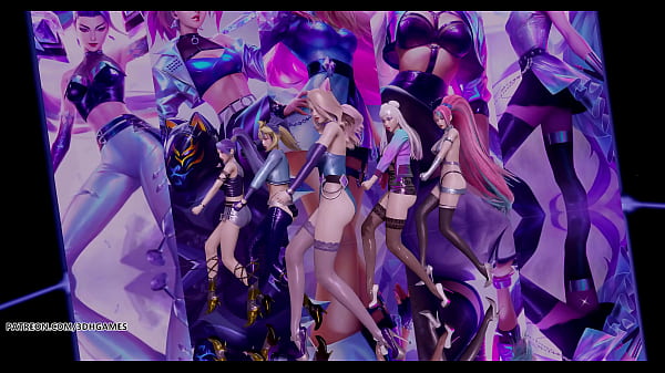 Download Video - &lbrack;MMD&rsqb; Everglow - Dun Dun League of Legends Ahri Akali Kaisa Evelynn Seraphine Hot Striptease Uncensored Hentai