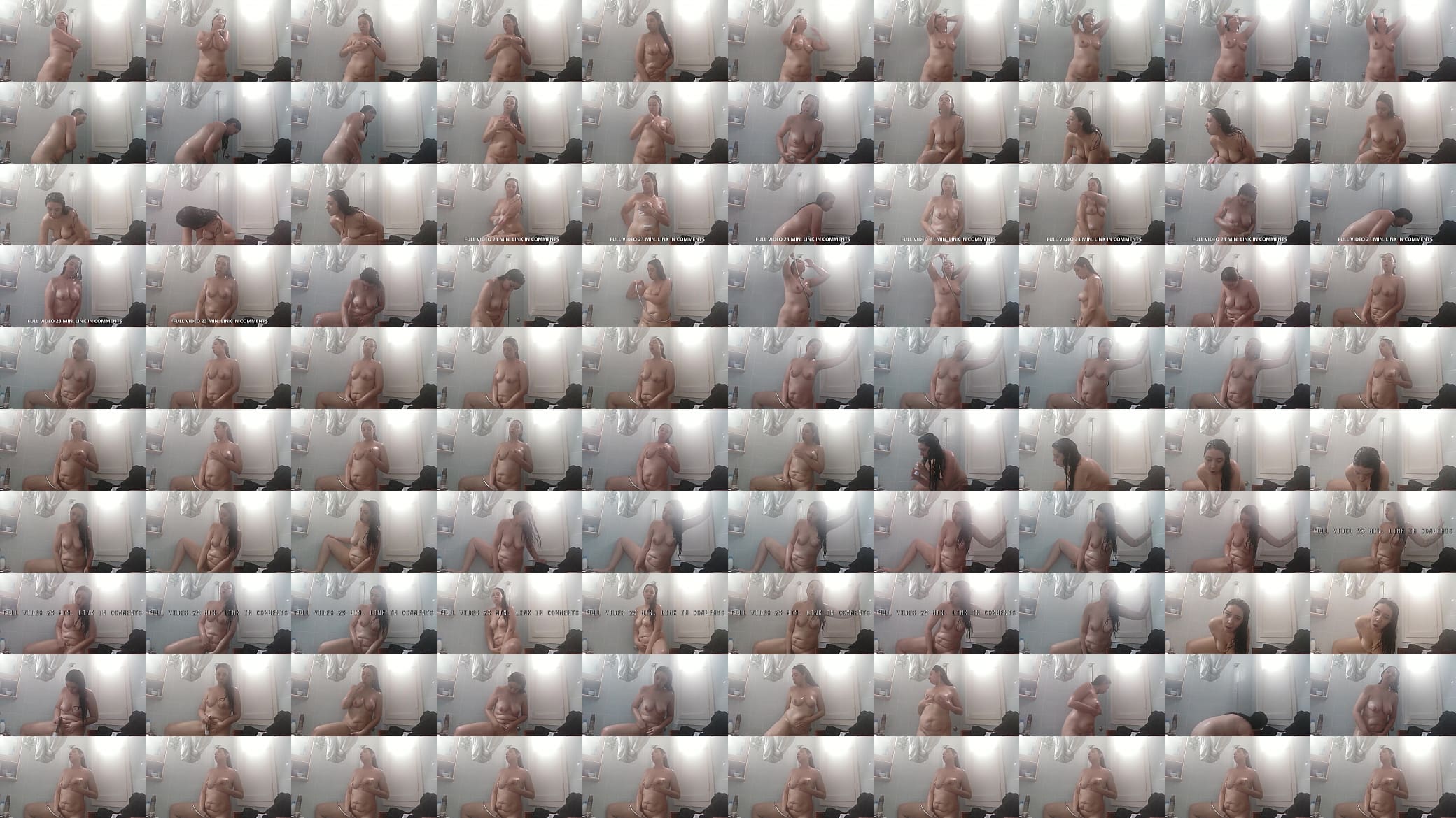 Shower and this busty brunette with a big ass can&#039;t avoid masturbating with the shower head before going in and squirting on her big pussy. Leyva Hot ctdx 预览图