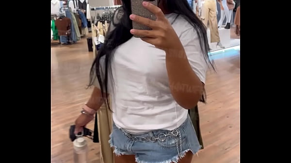Showing in the clothing store