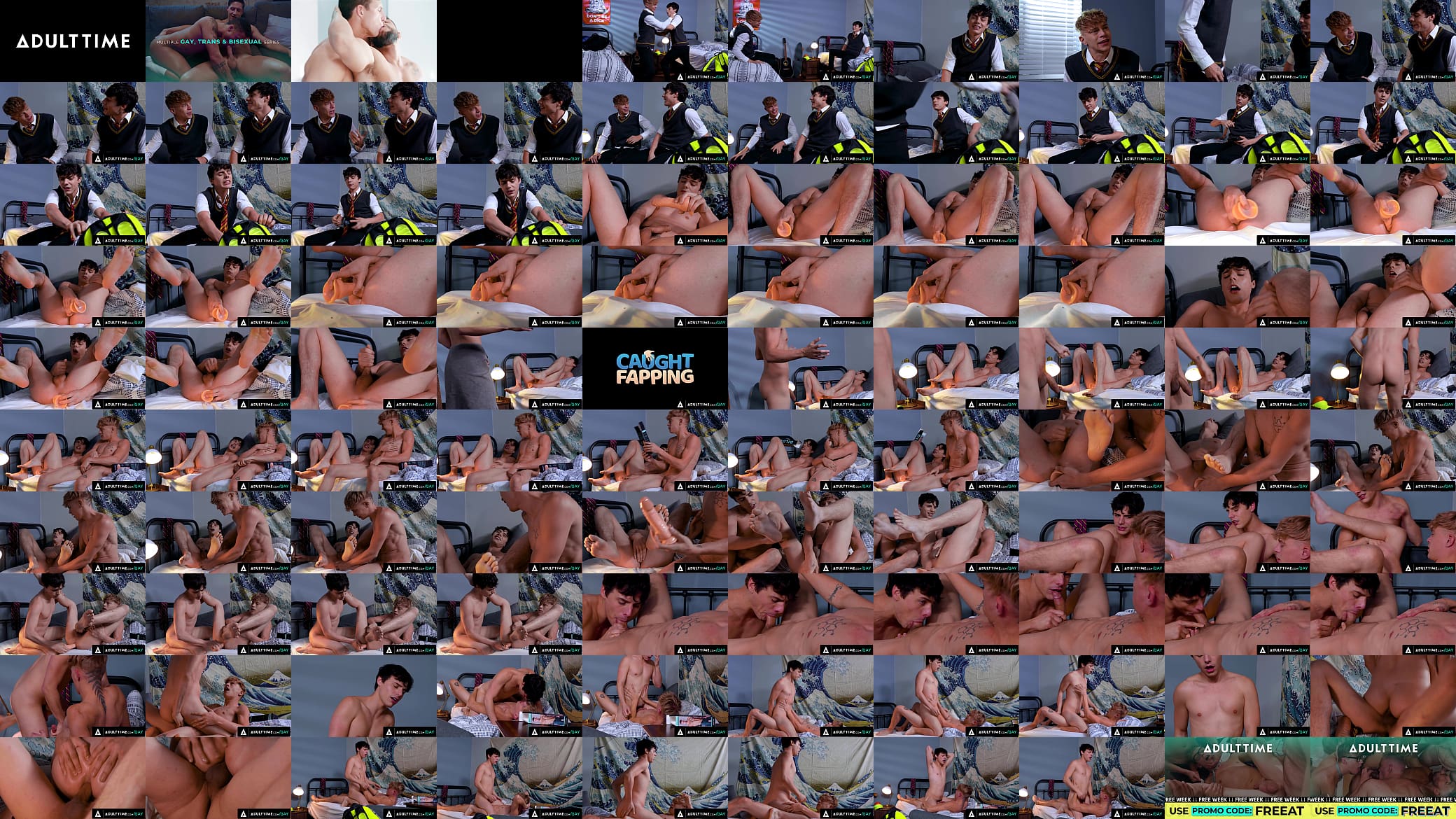 ADULT TIME - Horny Twink Asher Day Rides His Roommate Harley Xavier&#039;s Cock After Caught Masturbating 预览图