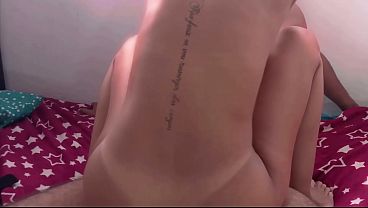 Stepsister being fucked by a promiscuous and slutty woman seduced by desire, getting her ass ripped open in every position from behind - Hot Latina 18yo