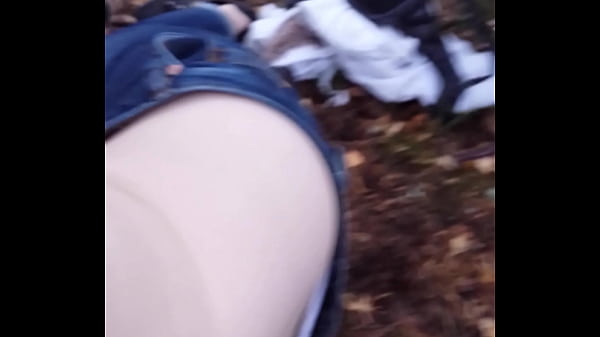 Cute redhead fucking in the woods