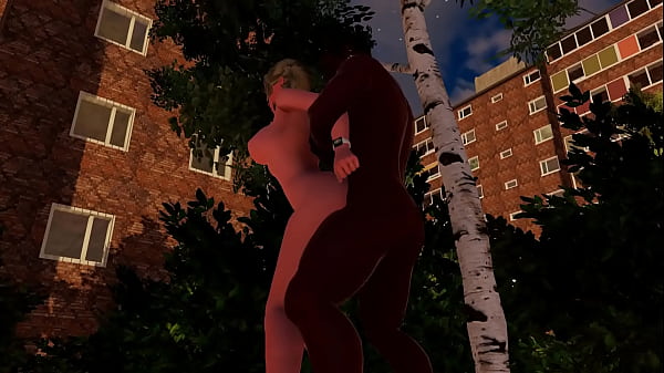 3dxMeredian - White slut gets fucked by her stud at the park