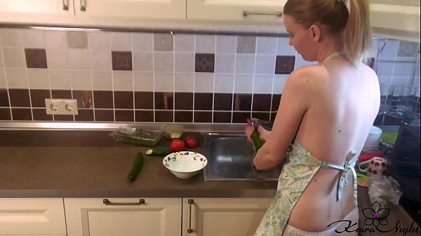 Housewife Sensual Play Pussy during Cooking Dinner - Amateur