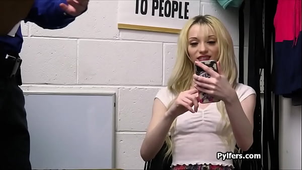 Mall cop records her sucking his dick on his small camera