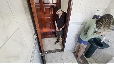 My neighbor spies on me and comes into the bathroom to humping up against me.