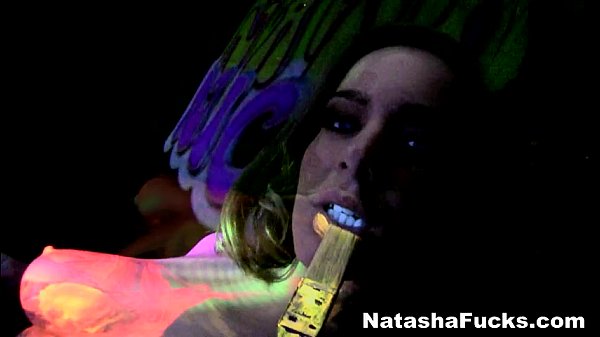 Black-light tease and Shower