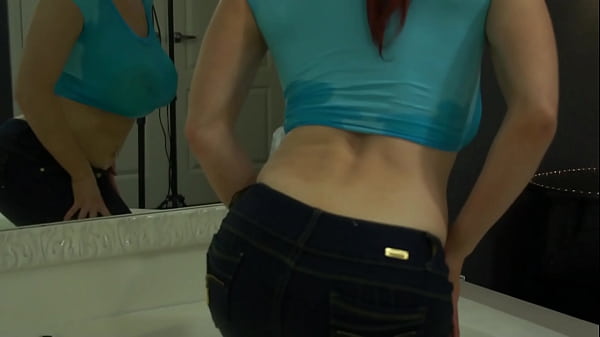 Busty MILF in Wet Shirts and Jeans