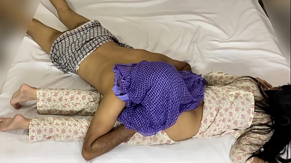Mother-in-law and I slept on the bed together and fucked all night